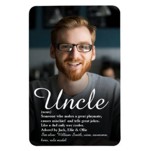 Onkel, Funcle-Definitions-Script-Foto-Spaß Magnet