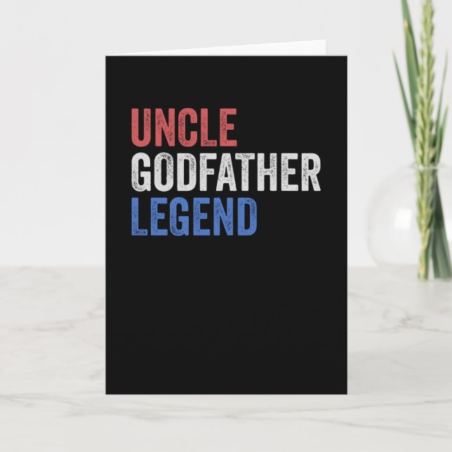 Onkel Godvater Legend Rot Weiß und Blau Karte (Vorderseite)
