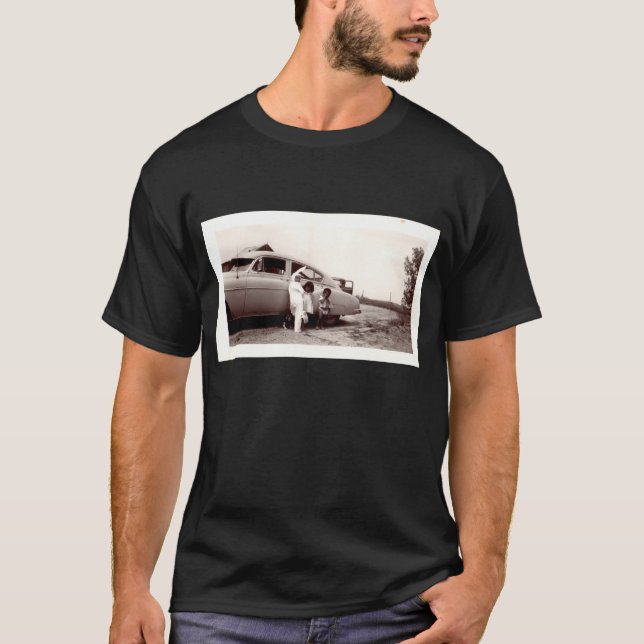 Onkel im Häschen-Anzugsschwarzt-stück T-Shirt (Vorderseite)