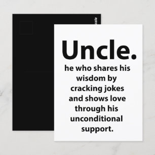 Onkel Inspirational Funny Postkarte