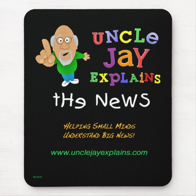 Onkel Jay Explains - vertikales Mousepad (Vorne)