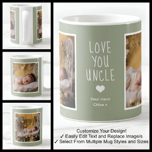 Onkel Liebe Dich Fotos Moderne Weiche Grün C22 Wei Kaffeetasse