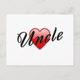 Onkel mit Herz-Grafik Postkarte