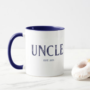 Onkel Navy Blau Jahr Gegründet Tasse