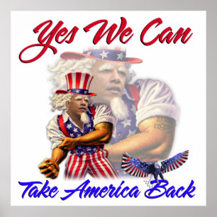 Onkel Obama, Ja, wir können Amerika zurückerobern Poster