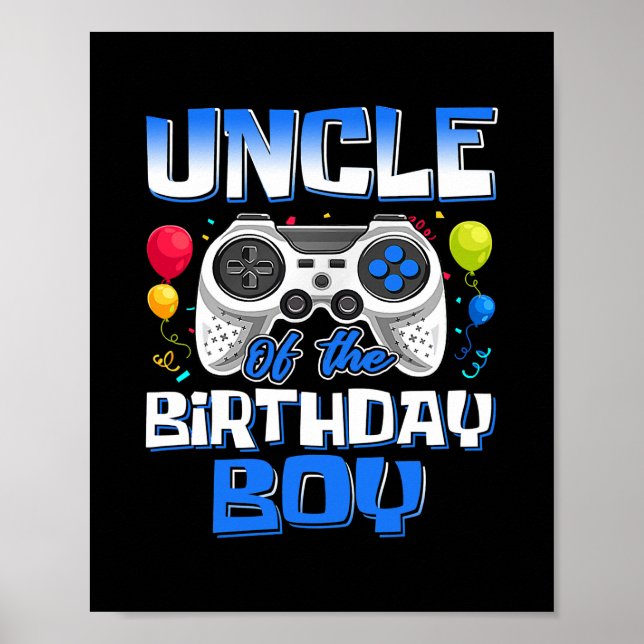 Onkel of the Birthday Boy Matching Video Game Poster (Vorne)