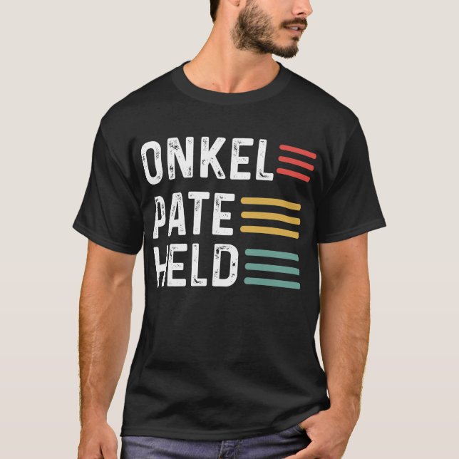 Onkel Pate, Patenonkel Patenkind Neffe Nichte T-Shirt (Vorderseite)
