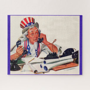 Onkel Sam am Telefon der 40er Jahre