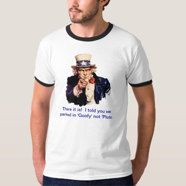 Onkel Sam Caption T-Shirt Vorlage (Vorderseite)