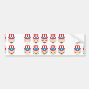 Onkel sam Emoji Autoaufkleber