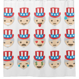 Onkel sam Emoji Duschvorhang