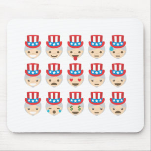 Onkel sam Emoji Mousepad