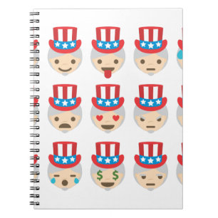 Onkel Sam Emoji Notizblock