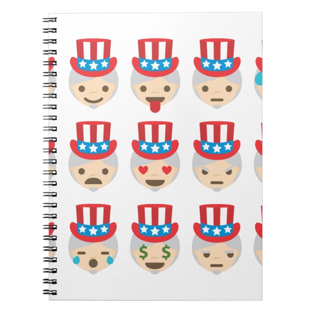 Onkel sam Emoji Notizblock (Vorderseite)