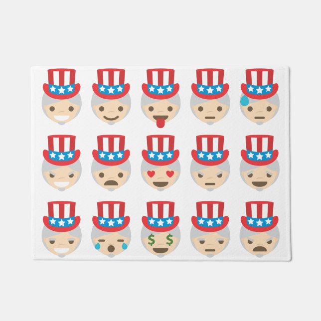 Onkel sam emoji Türmatte (Vorderseite)
