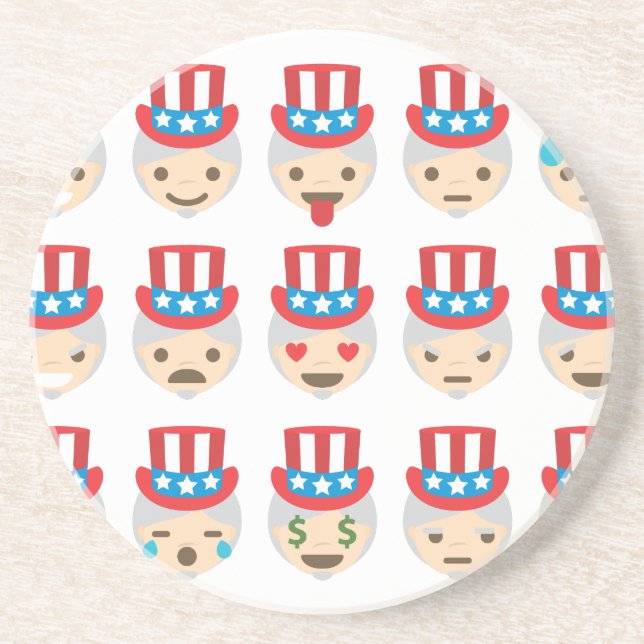 Onkel sam Emoji Untersetzer (Vorne)
