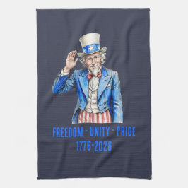 Onkel Sam Frohes 4. Juli Patriotisch Geschirrtuch