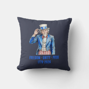 Onkel Sam Frohes 4. Juli Patriotisch Kissen