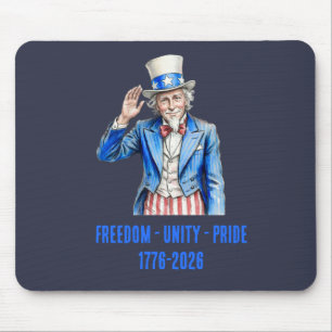 Onkel Sam Frohes 4. Juli Patriotisch Mousepad