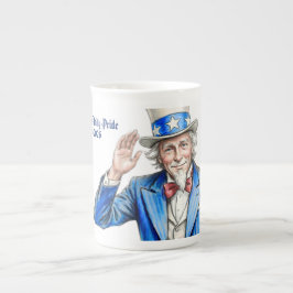 Onkel Sam Frohes 4. Juli Patriotisch Prozellantasse