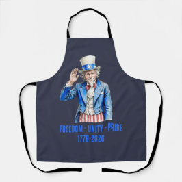 Onkel Sam Frohes 4. Juli Patriotisch Schürze