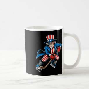 Onkel Sam Hockey Amerikanische Flagge Usa Sport 4. Kaffeetasse