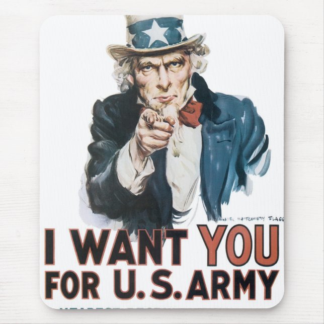 Onkel Sam "Ich will DICH!" Mousepad (Vorne)