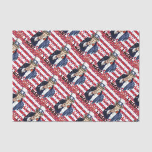 Onkel Sam, ich Wollte dich mit US Flagge Seidenpapier