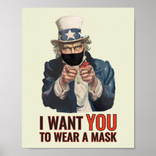 Onkel Sam - Ich wollte Sie, eine Maske zu tragen - Poster