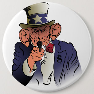 Onkel Sam in Farbe Button