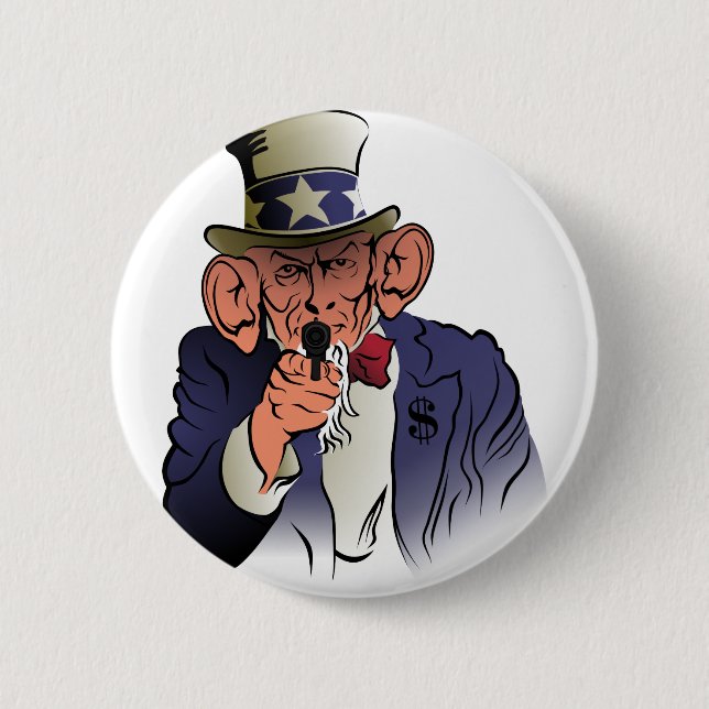 Onkel Sam in Farbe Button (Vorderseite)