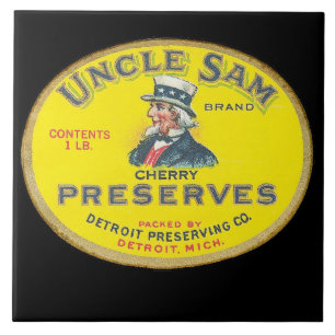 Onkel-Sam-Kirschkonserve Fliese