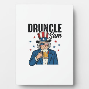 Onkel Sam Lustiges Patriotisches Bier Vektor Desig Fotoplatte