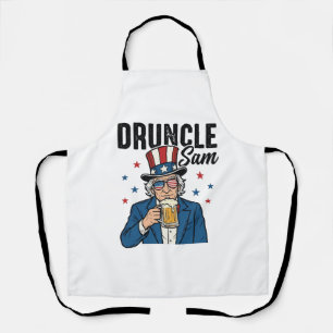 Onkel Sam Lustiges Patriotisches Bier Vektor Desig Schürze