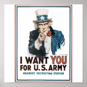 Onkel Sam Poster, Amerika. Ich habe dich für die U Poster