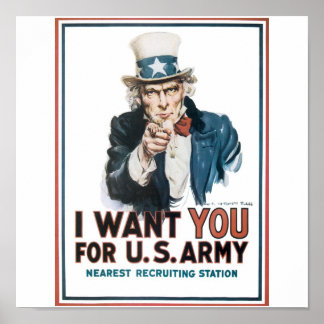 Onkel Sam Poster, Amerika. Ich habe dich für die U Poster