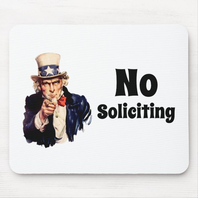 Onkel Sam sagt Betteln verboten Mousepad (Vorne)