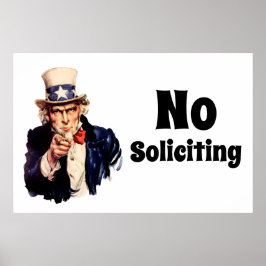 Onkel Sam sagt keine Bettler erwünscht Poster