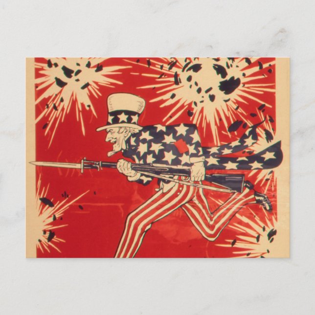 Onkel Sam - Vintage Postkarte (Vorderseite)