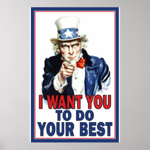 Onkel Sam will, dass du dein Bestes gibst Poster