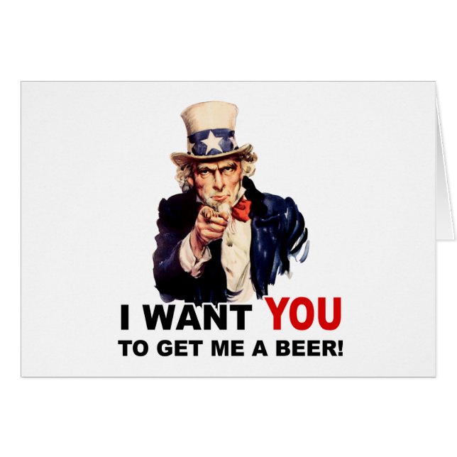 Onkel Sam WOLLTE, DASS SIE MIR EIN BIER BEKOMMEN (Vorderseite (Horizontal))