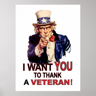 Onkel Sam Wollte ich Ihnen, einem Veteranen-Poster Poster