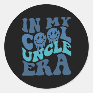 Onkel Shirt Groovy in meiner Coolen Onkel Ära Väte Runder Aufkleber