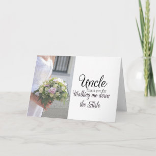 Onkel Thanks für gehen ich hinunter Gang Dankeskarte