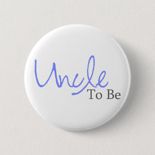Onkel To Be (blaues Skript) Button