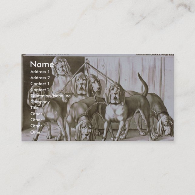 Onkel Toms Kabine Visitenkarte (Vorderseite)