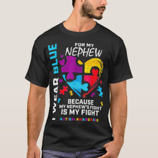 Onkel Tunt Heart Ich trage Blau für meinen Nephew  T-Shirt