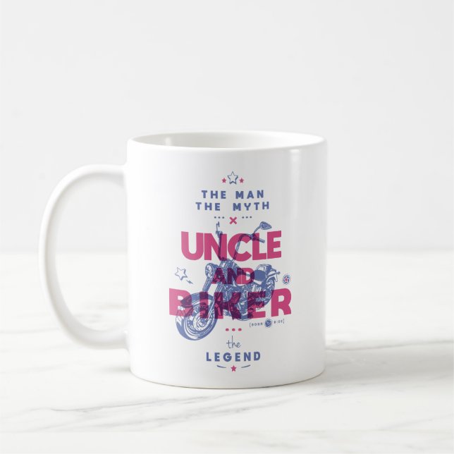 Onkel und biker der Mann der Mythos der Legende Kaffeetasse (Links)