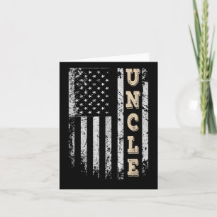 Onkel Vintag American Flag Fathers Day 4. Jul Karte