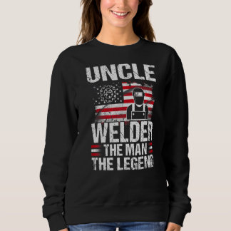 Onkel Welder Mann der Legende Retro US-Flagge Sweatshirt